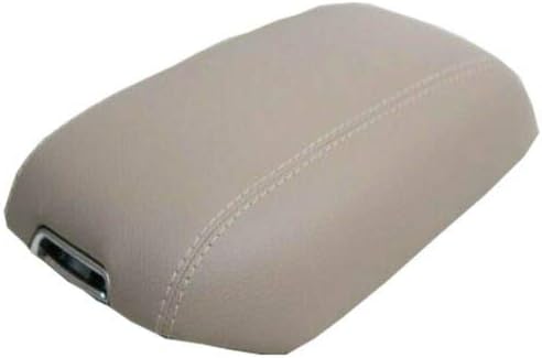 Fits 2014-2018 Kia Sorento Synthetic Beige Leather Center Console Lid Armrest Cover (Skin Only)