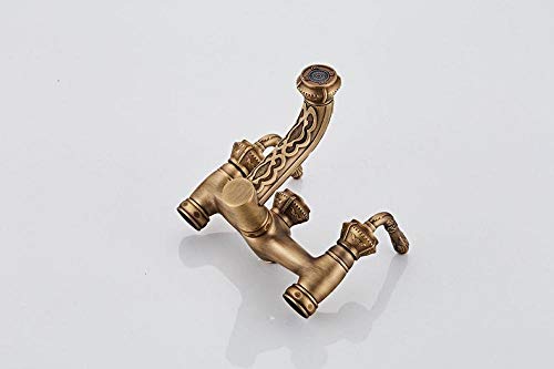Mitigeur bain douche rétro or antique pour rénover sa baignoire