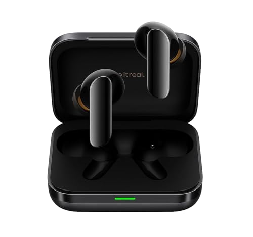 Image of Lynacz Original Earbuds Compatible with Realme, Oppo, Vivo, 52dB ANC Wireless Bluetooth Earbuds with ENC Quad Mic, Deep Bass Sound & 52H Playback for Music and Calls (Black)