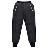 Gogokids Kinder Daunenhose Schneehosen Jungen - Kinder Skihose Kinder Warme Schneehose Leichte Skihose Kinder Schneeanzug Winddicht Wasserdichter