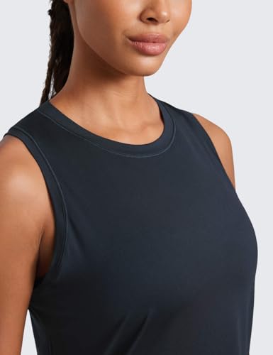 Image of CRZ YOGA Lightweight Racerback Tank Top | Workout, Moisture Wicking, Classic Fit, Hip Length, Reflective Spots, Sleeveless Shirts for Women