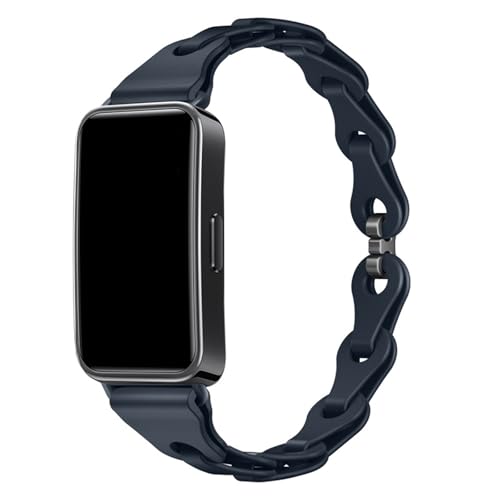 Trendy Silicone Watch Straps Decorative Chain Link Designed Breathable Wristband For Band 8/9/10 Bracelets Repair Watch Band