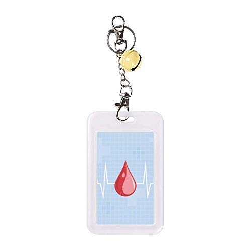 Funda para tarjeta de crédito con electrocardiograma amarillo de plástico rígido protector