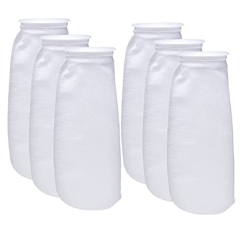 Image of ALEGI Aquarium Filter Socks 4 inch by 14 Inch Long, 200 Micron - 4 Inch Ring Aquarium Felt Filter Bags (4 by 14 Inch - 6Pack)