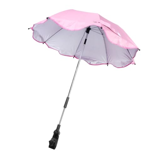 BAZEITFLOW Multifunktionaler Babywagen Sonnenschirm UV schutz Flexibel Universeller Kinderwagen Schirm mit Silberner Beschichtung Einfach zu Montieren für Draußen