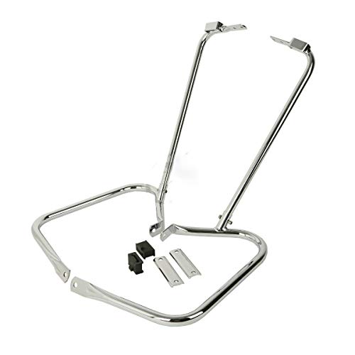 Rear Saddlebag Guards Kit,Saddlebag Support Kit fits for 1997-2008 Harley Davidson Touring FLHR, FLTR, FLHX and FLHT Models,Chrome Plated
