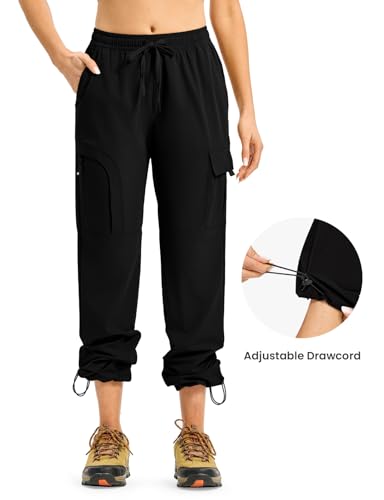 Gopune Women's Hiking Cargo Pants Lightweight Quick Dry Water Resistant Camping Work Travel Pants3