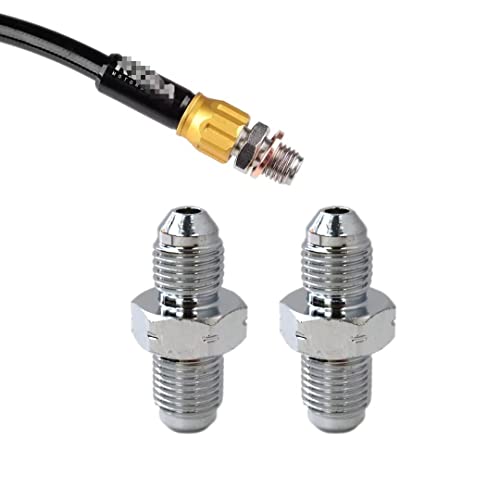 2Pcs -3 An Male To M10X1.0 Metric Male Bubble Flare Stainless Steel Brake Fittings Adapter #TOP3
