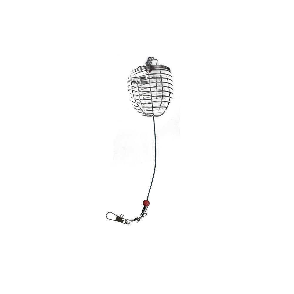 NINMORTH 10pcs Metal Wire Fishing Bait Cage Kit for Stainless Steel Feeder Holder Nesting Device with Connectors for Freshwater Sea Angling