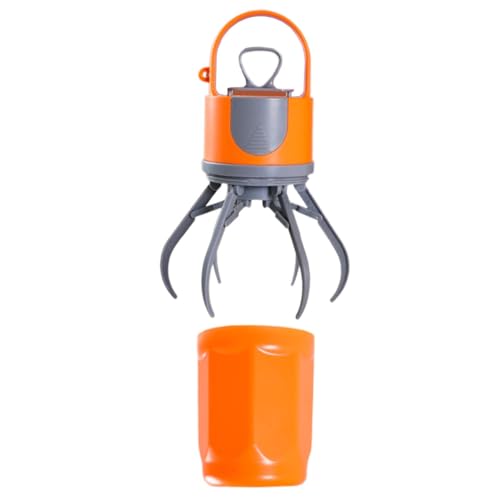 Dog Poop Picker with Bag, Portable No-Touch Waste Scooper for Small, Medium, Large Dogs, Outdoor Pet Waste Grabber for Walking, Traveling and Easy Cleanup,2.56x2.56x8.27 Inches
