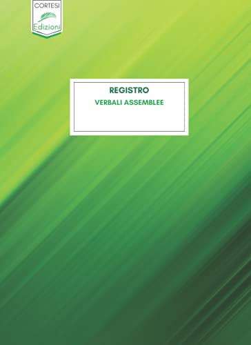 Registro verbali assemblee: Formato A4 - 107 fogli numerati uso bollo
