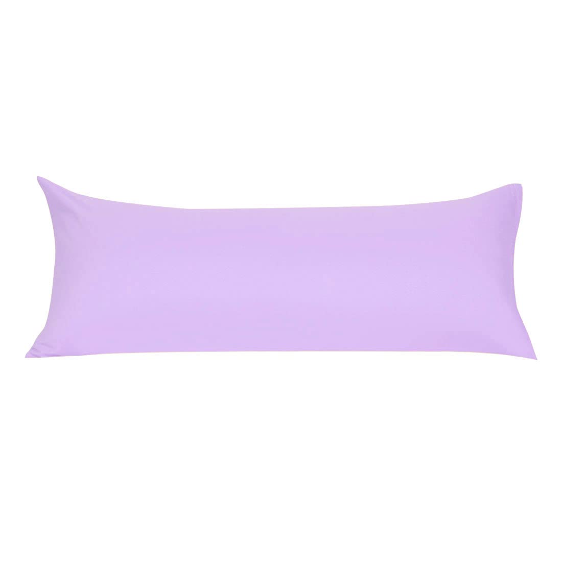 uxcell Soft Microfiber Body Pillow Cover with Zipper Closure, Long Pillow Cases for Body Pillows Weave for 90 GSM Polyester, Violet Body (20"x54")
