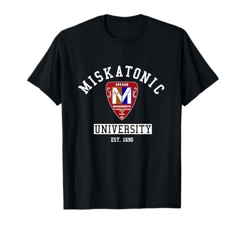 Miskatonic University elegante emblema Maglietta
