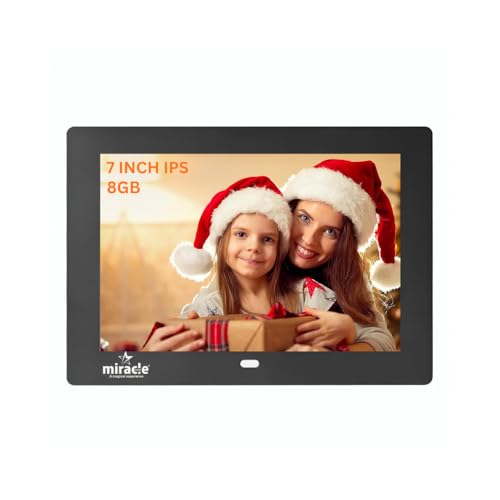 Miracle Digital 7''(17.78) IPS Digital Photo Frame High-Def Screen Built in 8GB Memory 2GB RAM...