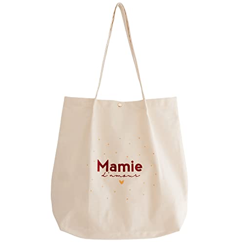 Manahia Tote Bag brodé Mamie - Mamie d'amour - Cadeau