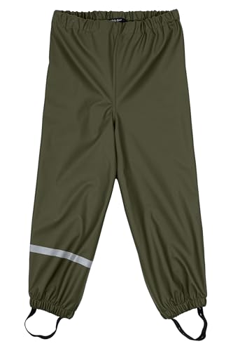 Mikk-line Regenhose Kinder 146 Dusty Olive - Wasser- und Winddichte Matschhose Mädchen und Jungen - Ideal für Regen- und Matschwetter | Matschhose Für Kinder Mit Elastische Passform