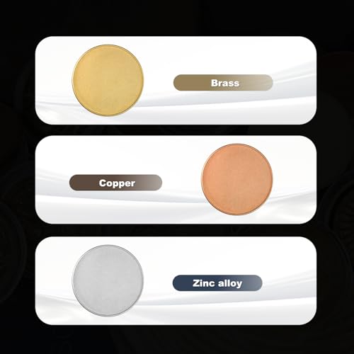 Commarker 20 Stück Messing-Rohling-Challenge-Münzen, 40-mm-Gravurrohlinge mit Gewindekante, Münzen, DIY-Handwerk, Gravur, Reisen, Zubehör, Material für Faserlaser-Gravurmaschine (3mm Brass)