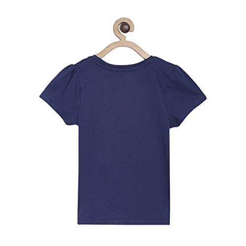 Image of miniklub Baby Crew Neck Cap Sleeve Knitted Cotton Top (Navy Color)