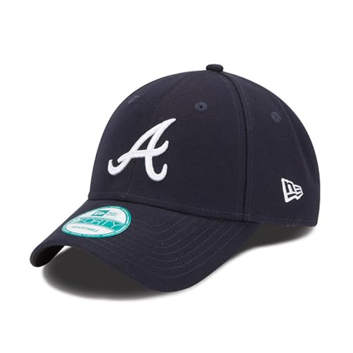 New Era MLB The League 9FORTY Team Color Primary Logo Adjustable Hat Cap One Size Fits All - Atlanta Braves Navy