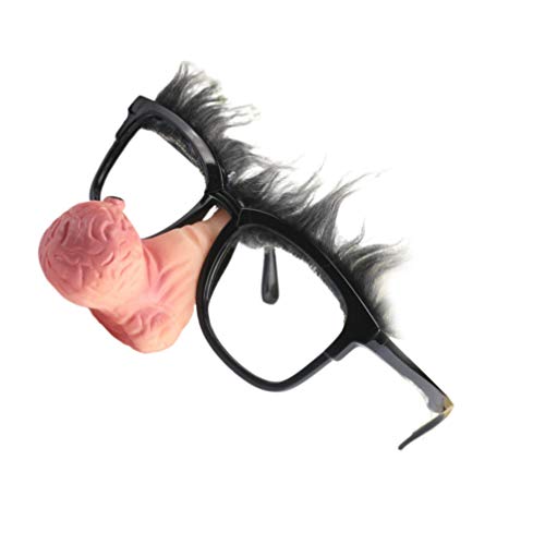 Óculos de nariz de palhaço divertido Amosfun Acessórios para fantasia de palhaço de Halloween (Preto