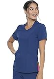 HeartSoul Break On Through Women Scrubs Top V-Neck HS799, XL, Navy