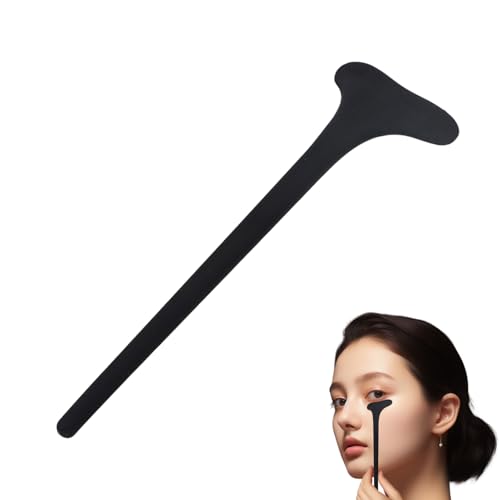 Aplicador de máscara de pestañas de silicona reutilizable, herramienta de protección de párpados para maquillaje perfecto de pestañas, protector de pestañas apto para principiantes para mujeres (negro