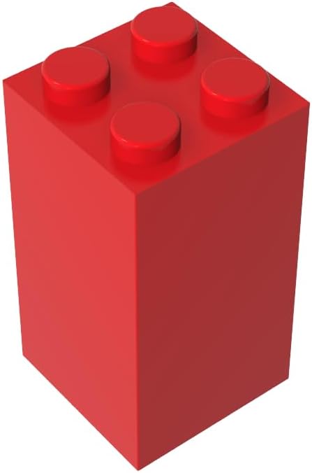 Gobricks GDS-867 Brick 2 x 2 x 3 Compatible with 30145 All Major Brick Brands Toys Building Blocks Technical Parts Assembles DIY (300 PCS,21 Red(010))