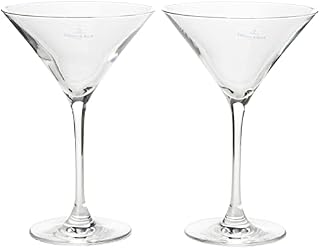 Villeroy & Boch 1137868225 Purismo Bar Set of 2 Martini, Crystal Cocktail Glasses, Dishwasher Safe, 240 ml, Transparent