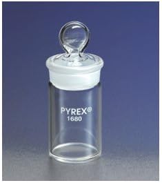 Corning - Pyrex 45mL Tall Weighing Bottle w/Short Length 4 0/12 Stan Taper Joint, CS12