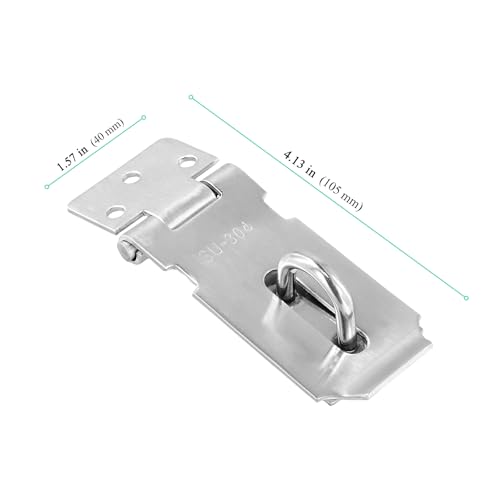 Image of 15pcs 3 Inch Stainless Steel Packlock Clasp Hasp Lock Latch, Pad Lock Latches with 120 Screws, Door Padlock for Boxes, Door