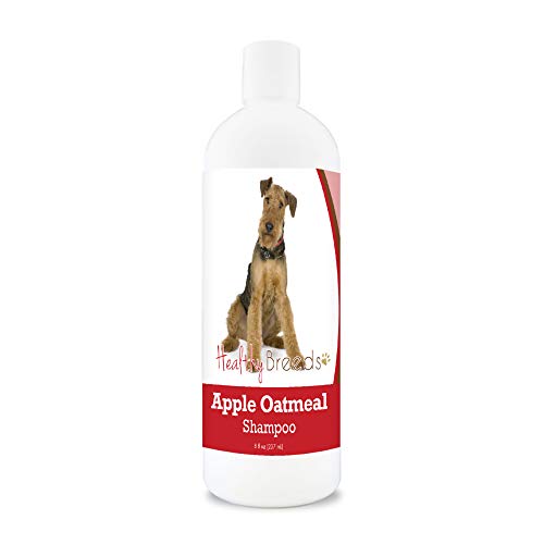 Healthy Breeds Airedale Terrier Apple Oatmeal Dog Shampoo - All Natural, Tearless & Hypoallergenic Cleanser & Conditioner - Best for Dry, Itchy or Irritated Skin - 8 oz