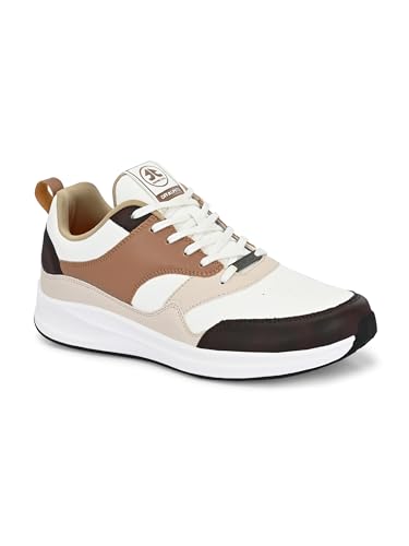 OFF LIMITS Men STUSSYY (Memory TECH) Running Shoes, Off White/Brown/Mocha Mousse, 8 UK