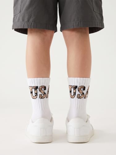 Image of COTTON DAY Unisex School Kids Boys Girls Soft Combed Cotton Athletic Socks