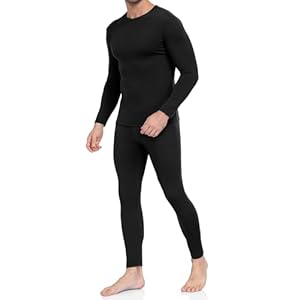 WEERTI Ropa interior térmica para hombre, capa base de tela polar con forro polar