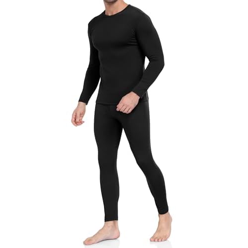WEERTI Thermal Underwear for Men Long Johns with Fleece Lined Base Layer Men Cold Weather Top Bottom