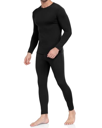 WEERTI Thermal Underwear for Men Long Johns with Fleece Lined Base Layer Men...