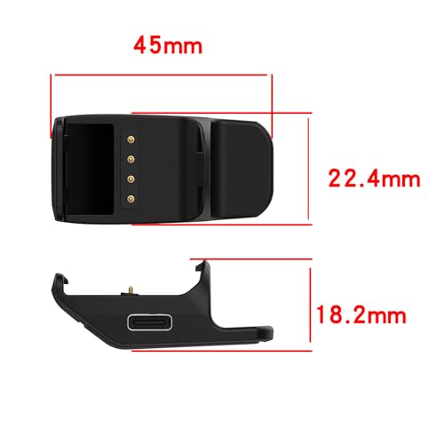 Cable de carga USB C para collar Garmin PT10 TB10 TT15 mini negro 6