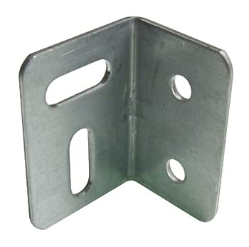 AF4F Galvanised Stretcher Plate Square Metal Angle Bracket/Brace 26.5 x 26.5 x 38 mm (50)