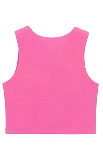 Image of Lilax Girls' Double Lined Sleeveless Basic Crop Tank Top