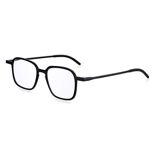 Computer Reading Glasses 1.5: Read Optics Lightweight Thin Framed Square Blue Light Filter UV Readers in Flat Case. Mens/Womens. Tough, Bendable TR90 Plastic. Clear Lens +1 to 2.5