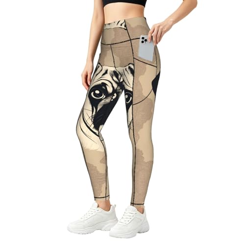 Conjuntos de entrenamiento con bolsillos y diseño de carlino para tus rutinas de gimnasio