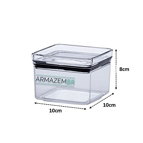 Kit 6 Potes Tampa Hermético Porta Alimentos Mantimentos Armário Cozinha - Paramount