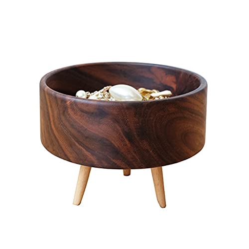 Small Wooden Ring Holder & Key Dish - Decorative Catchall