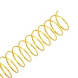 100 -pakowe plastikowe cewki wiążące spiralne, 14,3 mm 9/16 cala, 115 pojemność arkusza, 4: 1 Pitch, 48 zębów, dla papieru A4, uczniów i współpracowników, wiążące kolce grzejni (Gold)