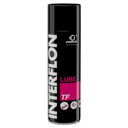 Interflon Lube TF &ndash; Highly Versatile, Long-Lasting Dry Film Lubricant - Non-Staining Lubricant that Eliminates Wear On Moving Parts- Use for Lubrication and Maintenance Applications - 500ml Aerosol