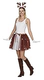  Reh Rentier Petticoat Tutu Rock - Braun - Romantischer Rock zum Kostüm Fasching Weihnachten Cosplay Animé Fotoshooting