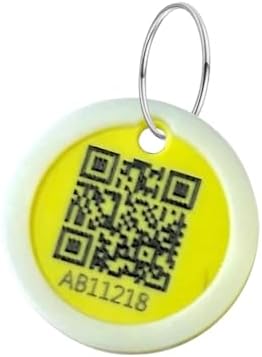 Placa De Identificação Pingente Pet Com Código QR Code Tag Person...