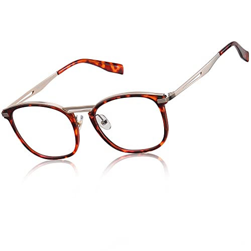 Image of DUCO Blue Light Blocking Glasses For Men Blue Ray Glasses Oversized Computer Glasses Retro Square Fashion Eyeglasses 5223