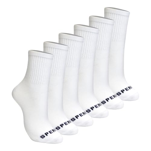 Sperry Women’s 6-Pack Mini Crew Socks – Soft & Breathable Short Crew Socks, High Quarter Socks for All-Day Comfort