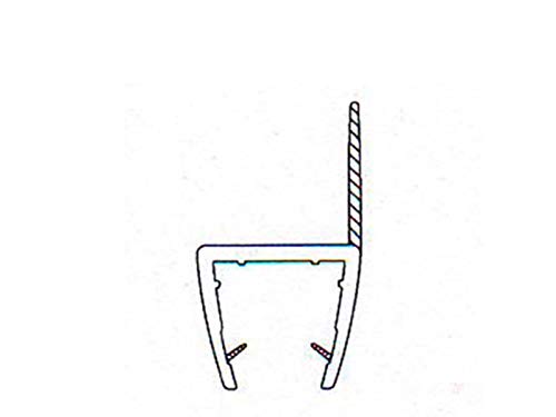 Duschtürdichtung mittig mit gerader Lippe (10cm)